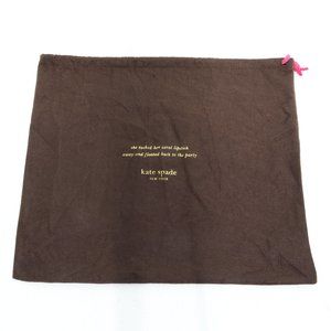 Kate Spade New York • Dust Bag • 14 X 11.5 • Brown/Gold W/Pink Draw String